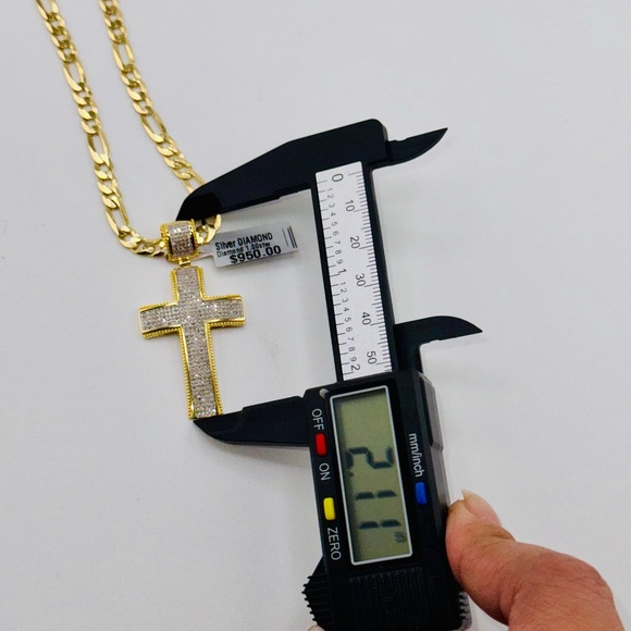 FREE Appraisal with this Stunning 1 carat real diamond cross pendant for men, - Picture 6 of 7